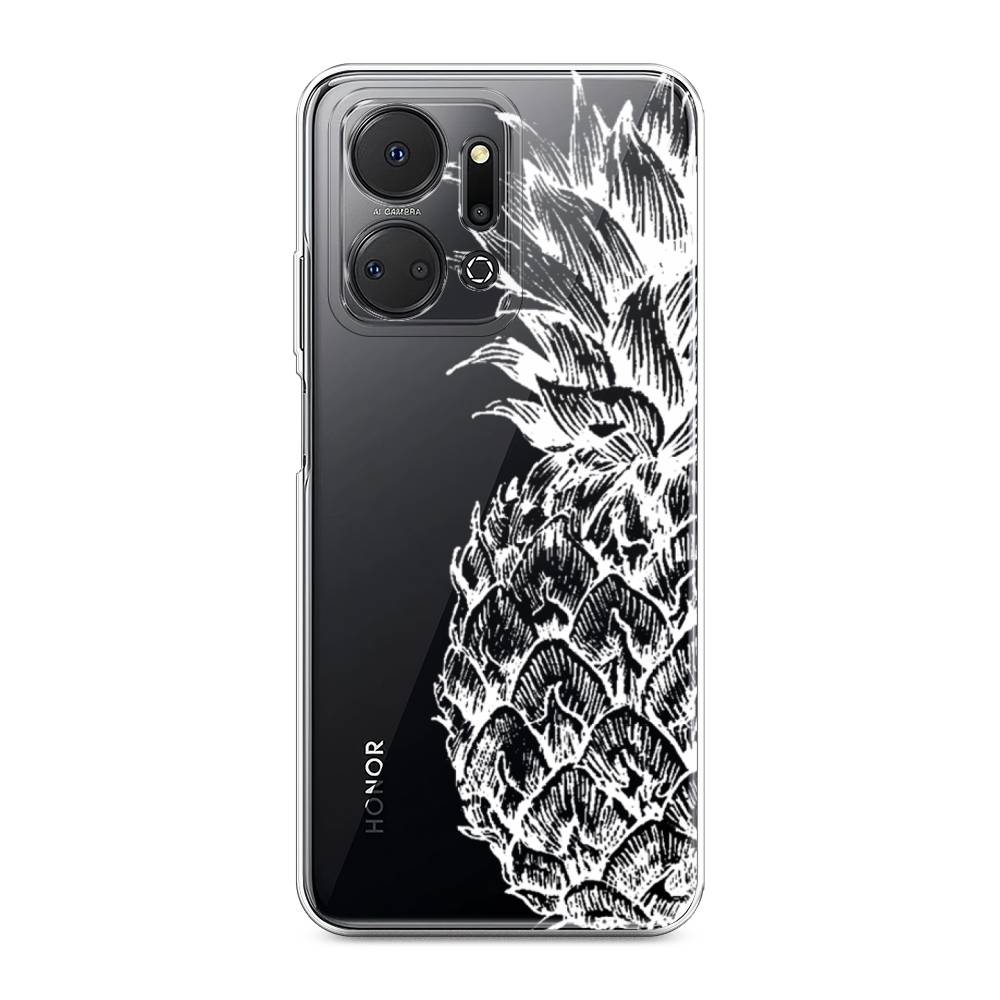 

Чехол Awog на Honor X7A "Ананас графика белая", Белый, 6120650-10