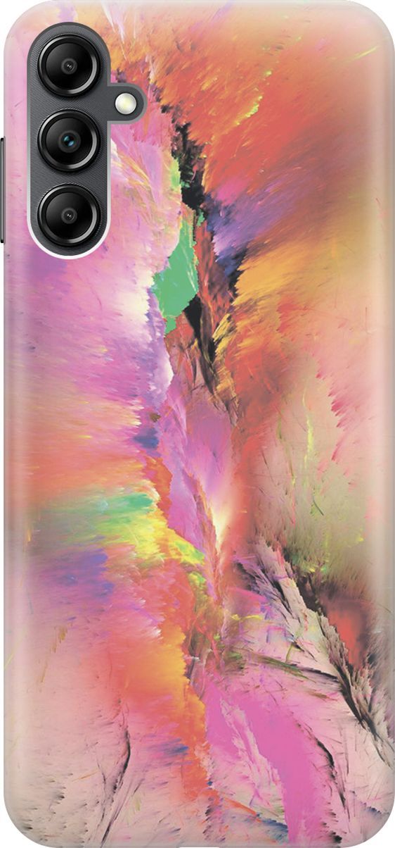 

Силиконовый чехол на Samsung Galaxy A14 "Красочный разлом", Желтый;зеленый, 158791
