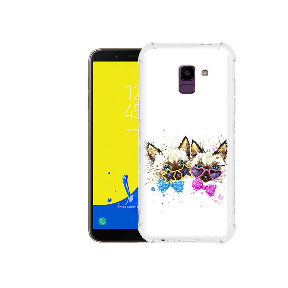 

Чехол MyPads Tocco для Samsung Galaxy J6 (2018) милые котята, Прозрачный, Tocco