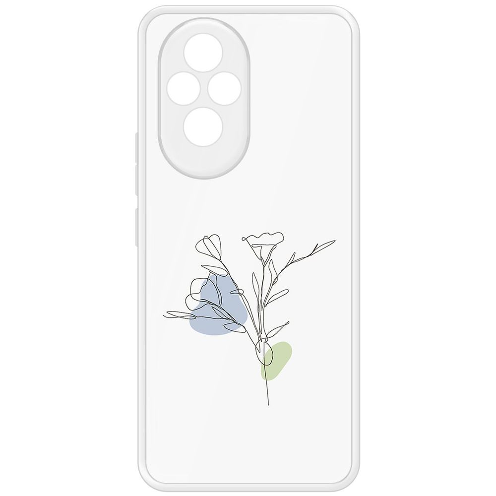 

Чехол-накладка Krutoff Clear Case Эустома для Honor 200, Прозрачный