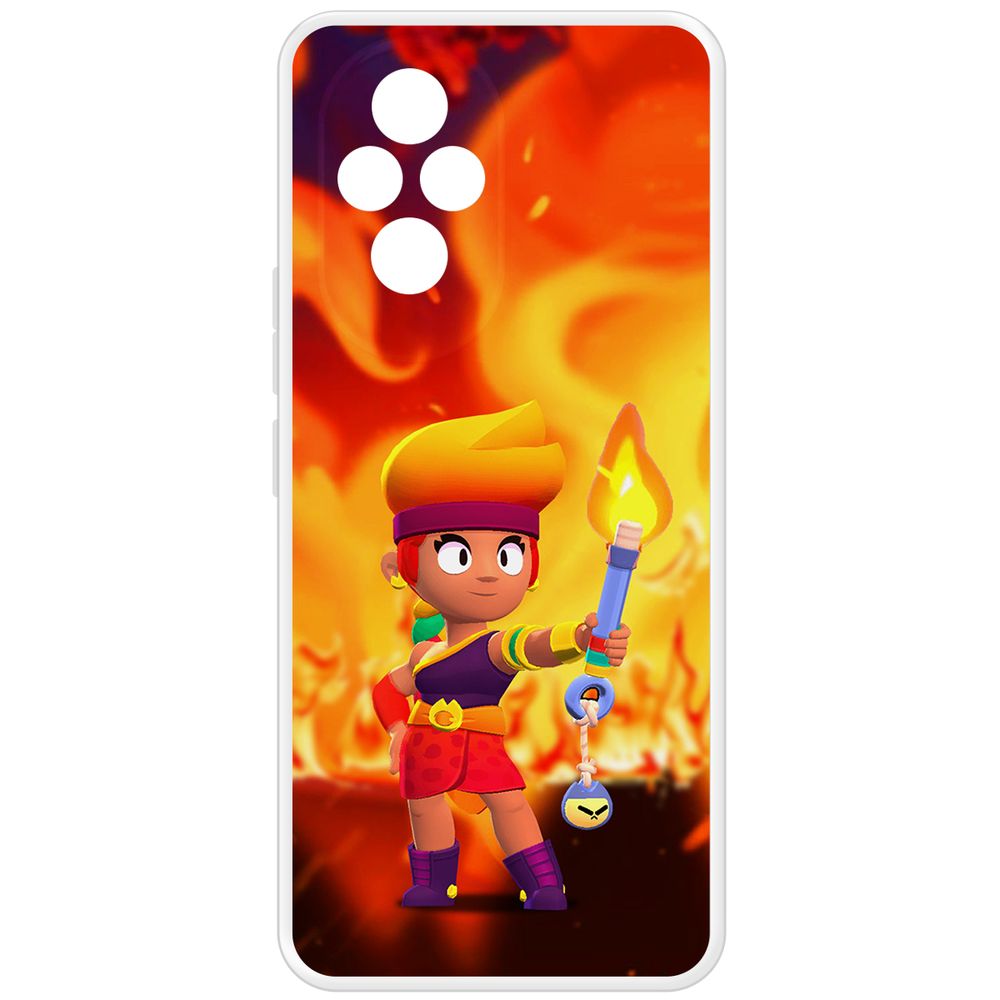 

Чехол-накладка Krutoff Clear Case Brawl Stars-Амбер для Honor 200, Прозрачный