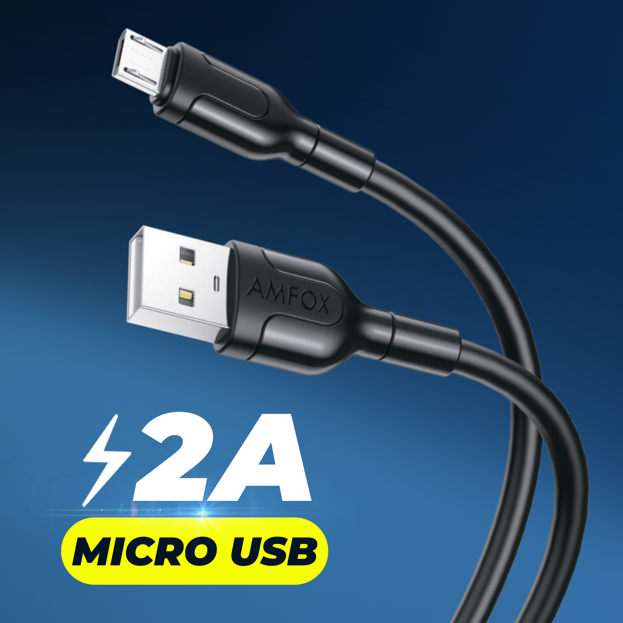 Кабель micro USB-USB Amfox AC-11 1м черный