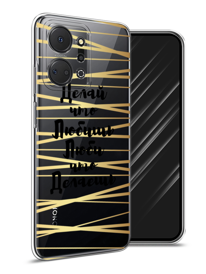

Чехол Awog на Honor X7A "Делай что любишь", Золотистый;черный, 6120650-7