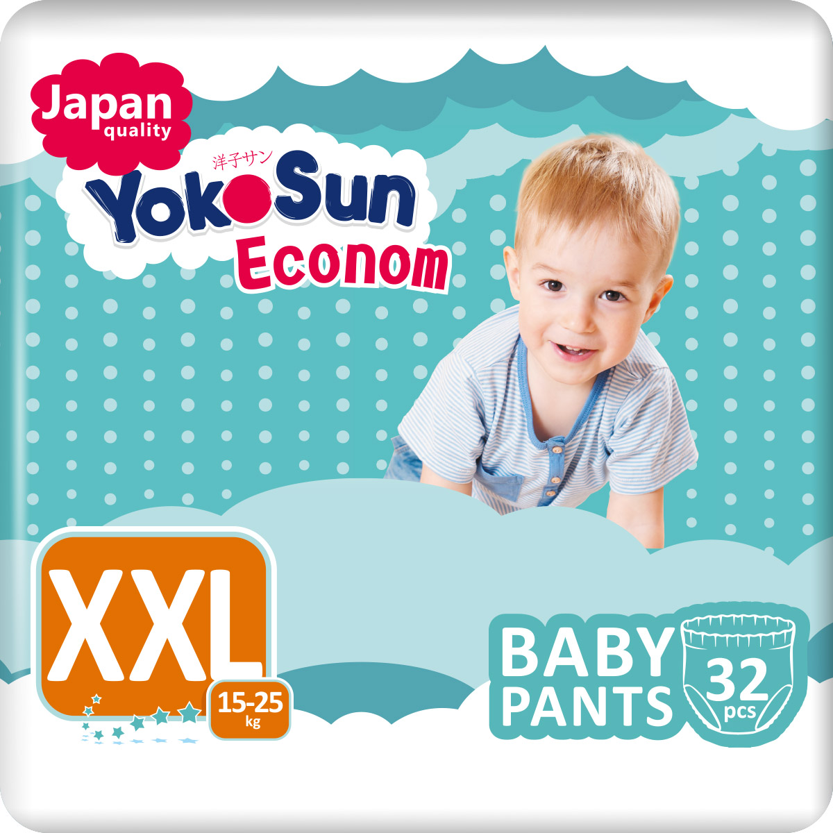 фото Подгузники-трусики yokosun econom xxl (15-25 кг) 32 шт.