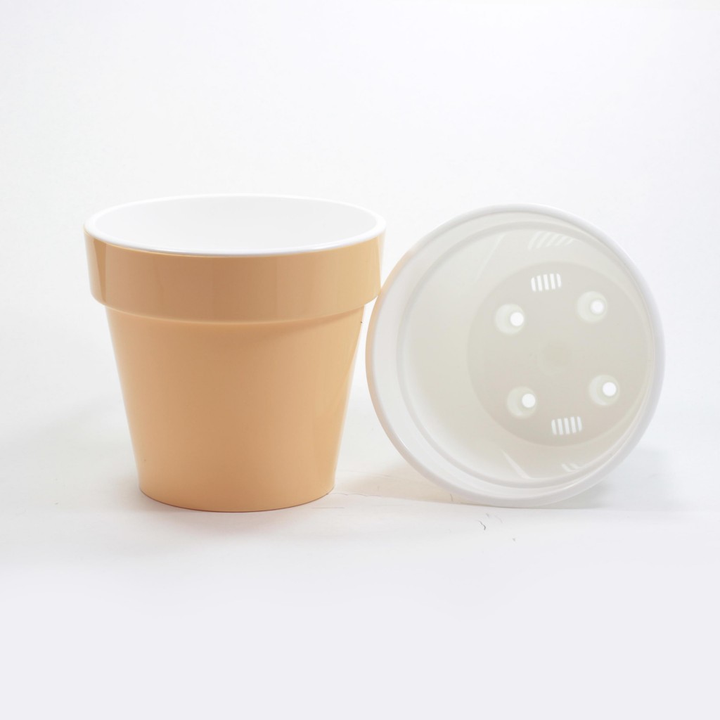 

Цветочное кашпо со вставкой порто 112546 9 л кремовый 1 шт., Бежевый, со вставкой порто