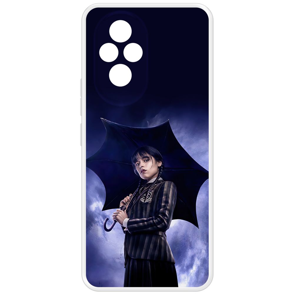 

Чехол-накладка Krutoff Clear Case Уэнсдей Аддамс - Уэнсдей под зонтом для Honor 200, Прозрачный