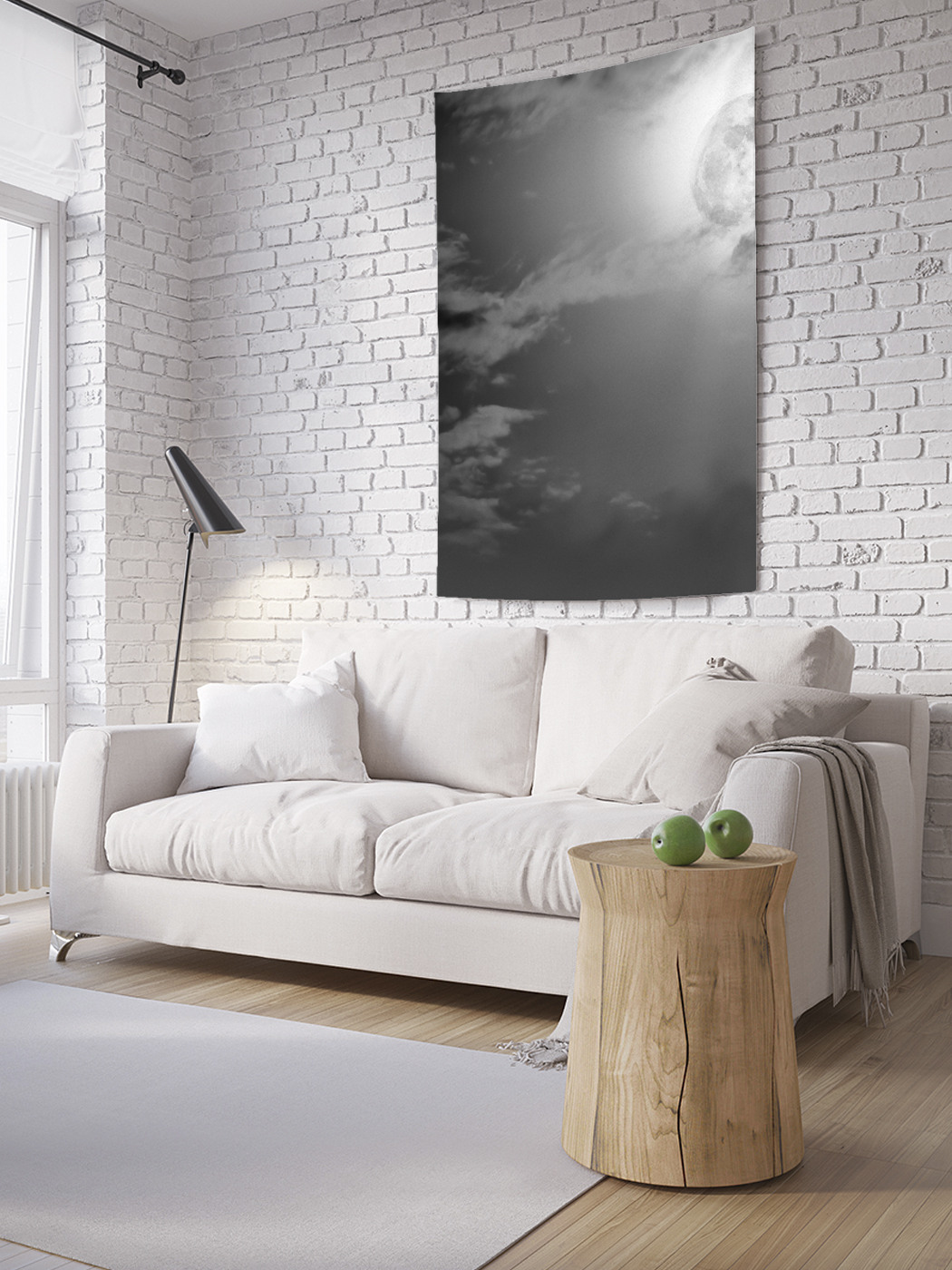 

Вертикальное фотопанно на стену JoyArty Полная луна 100x150 см, Полная луна