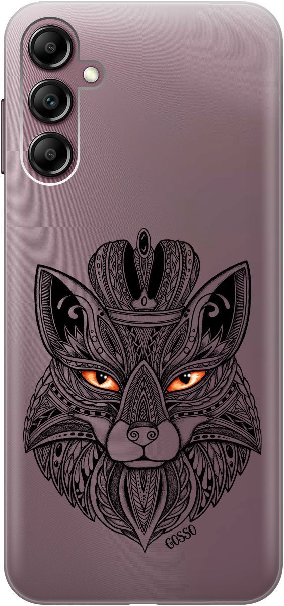 

Силиконовый чехол на Samsung Galaxy A14 "Fox Queen" прозрачный, Прозрачный;серый, 158807