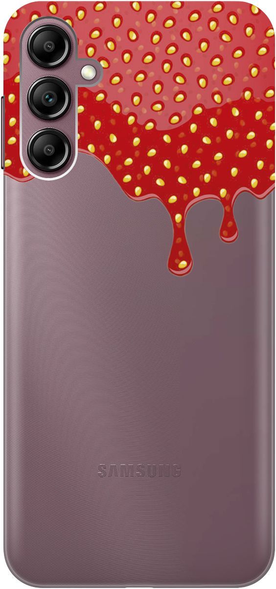 

Силиконовый чехол на Samsung Galaxy A14 "Jam" прозрачный, Прозрачный;красный, 158807