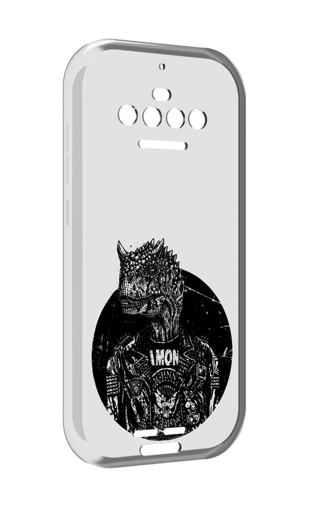 

Чехол MyPads динозавр в куртке для Oukitel F150 R2022, Прозрачный, Tocco