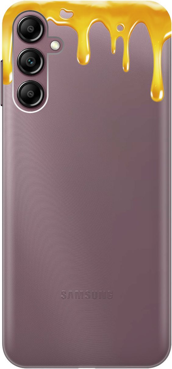 

Силиконовый чехол на Samsung Galaxy A14 "Honey" прозрачный, Прозрачный;желтый, 158807