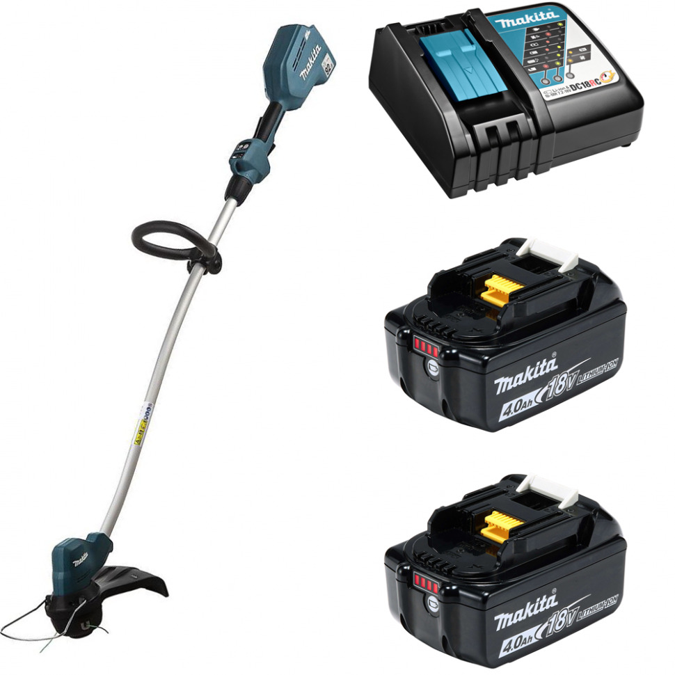 

Триммер аккумуляторный Makita DUR189RM2 18В 2х4Ач, з/у, DUR189RM2