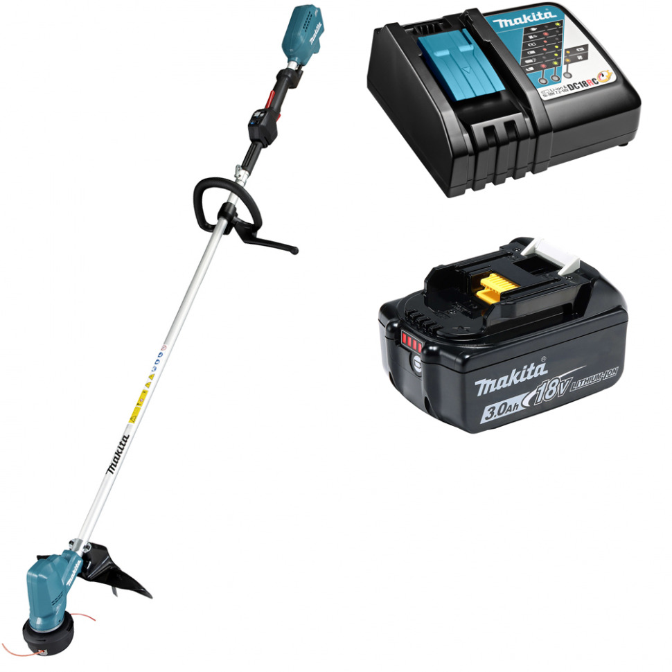 

Триммер аккумуляторный Makita DUR190LX3RF 18В 1х3Ач, з/у, DUR190LX3RF