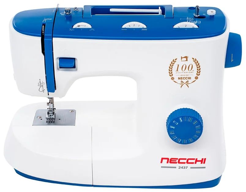 Швейная машина Necchi 2437 белый, синий крючок двойной рыжий кот бриллиант синий w2790 311454