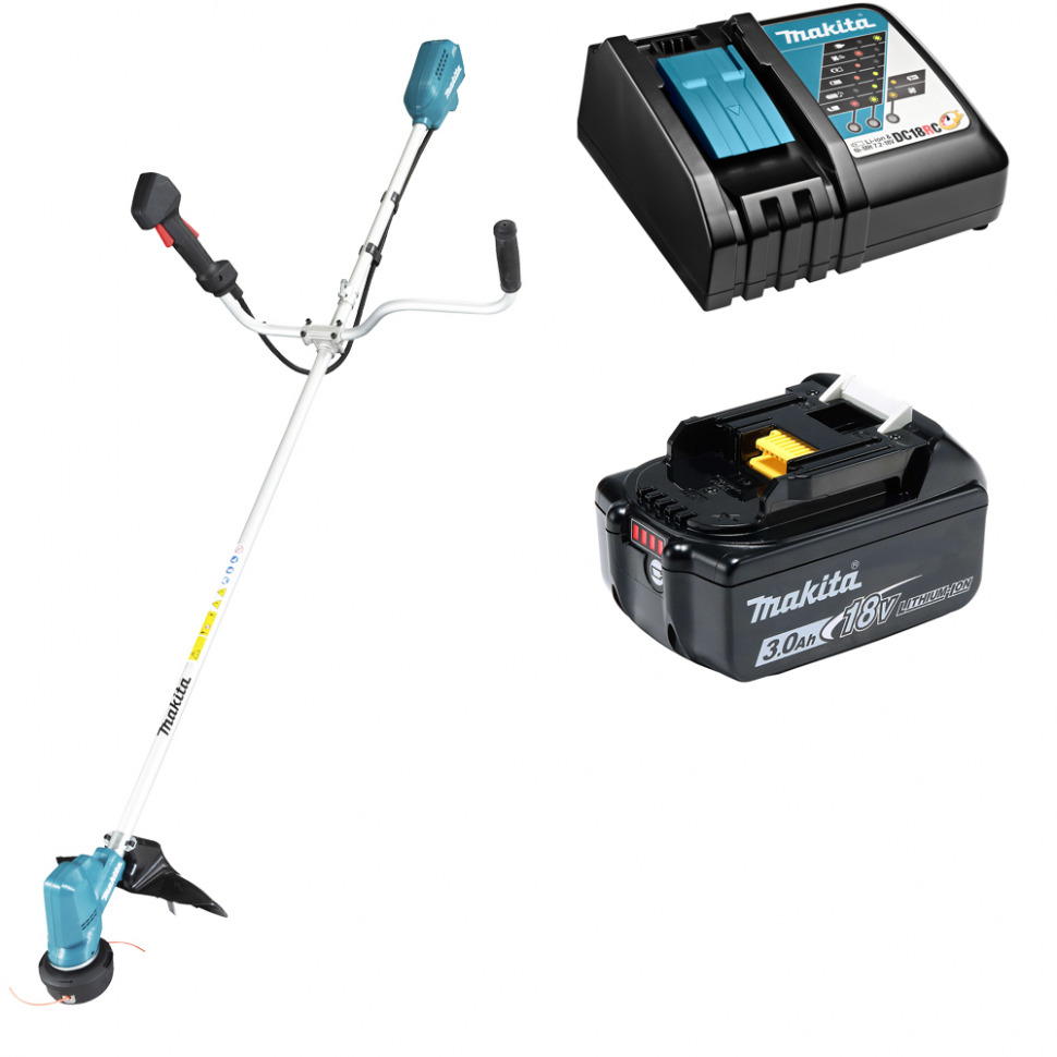 

Триммер аккумуляторный Makita DUR190UX3RF 18В 1х3Ач, з/у, DUR190UX3RF