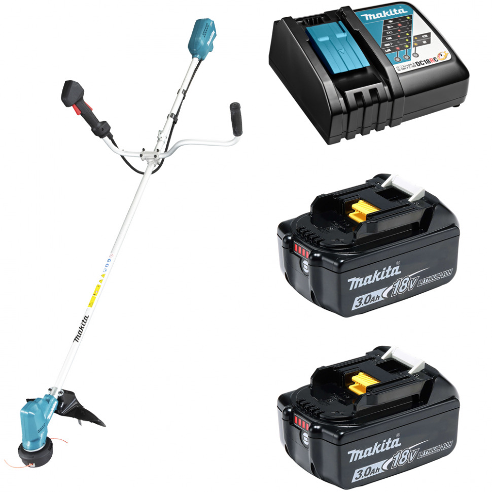 

Триммер аккумуляторный Makita DUR190UX3RF2 18В 2х3Ач, з/у, DUR190UX3RF2
