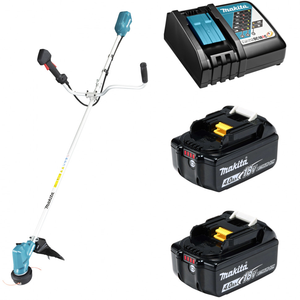 

Триммер аккумуляторный Makita DUR190UX3RM2 18В 2х4Ач, з/у, DUR190UX3RM2