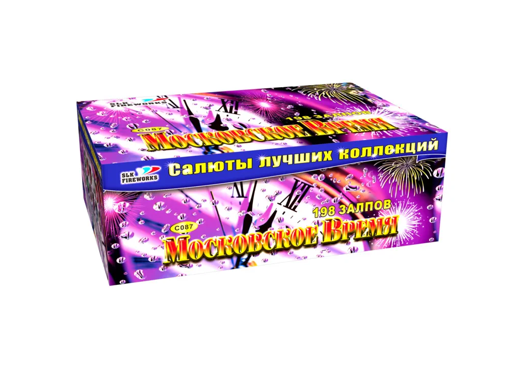 Батарея салютов Slk fireworks Московское время С087 250 залпов