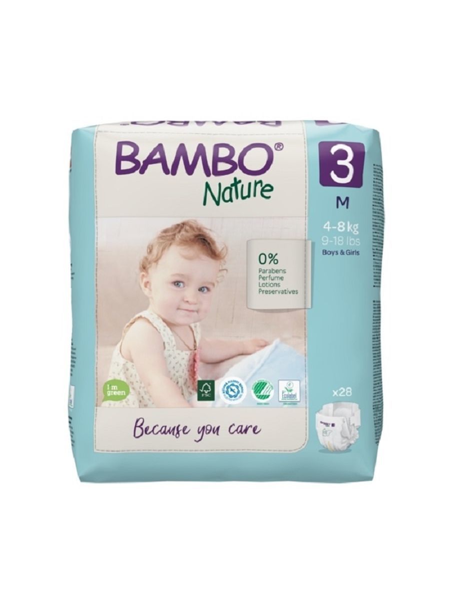 фото Подгузники детские bambo nature 3, 28 штук