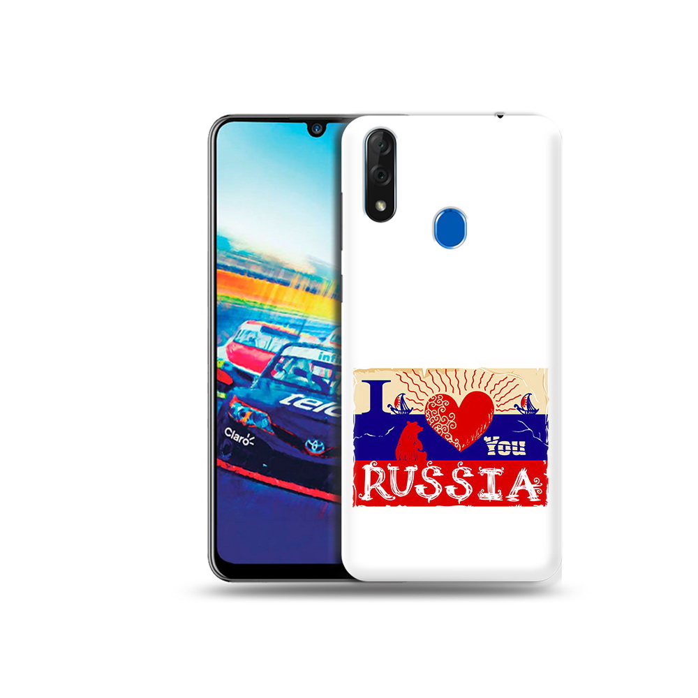 Чехол MyPads Tocco для ZTE Blade V10 Люблю Россию (PT136503.455.112)