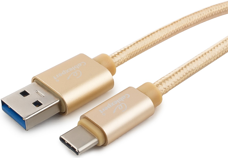 Кабель Cablexpert Platinum USB - Type-C, 2.1 А, 1.8 м, золотой (CC-P-USBC03Gd-1.8M)