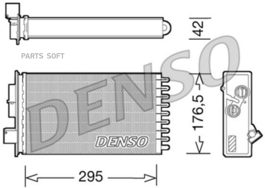 

DENSO DRR12022 DRR12022_радиатор отопителя! 295x176,5x42mm\ IVECO EuroCargo