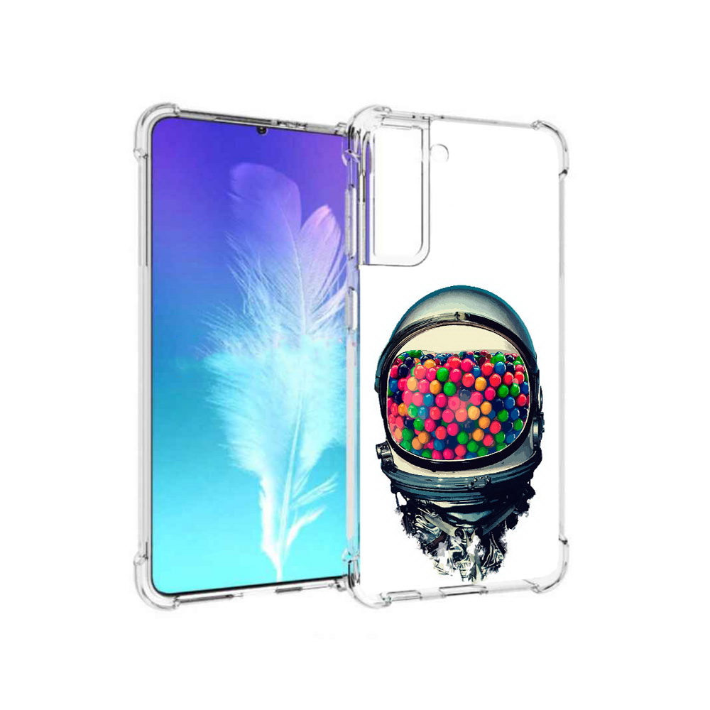 

Чехол MyPads Tocco для Samsung Galaxy S21 шлем космонавта (PT157088.510.700), Прозрачный, Tocco