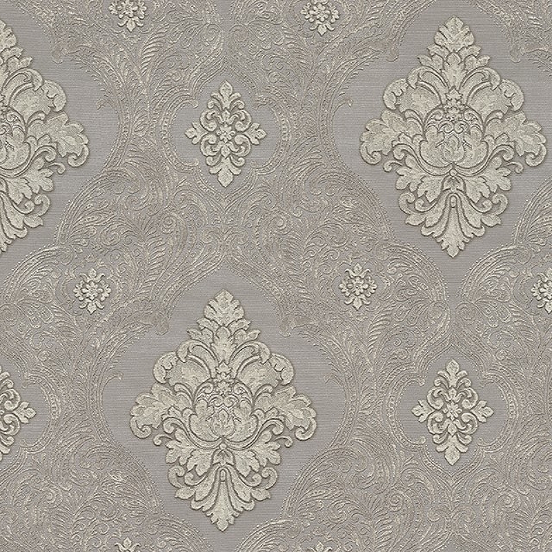 

Обои Decori-Decori Mirabilia 83409 Винил на флизелине (1,06х10,05) Серый, Дамаск, 83409