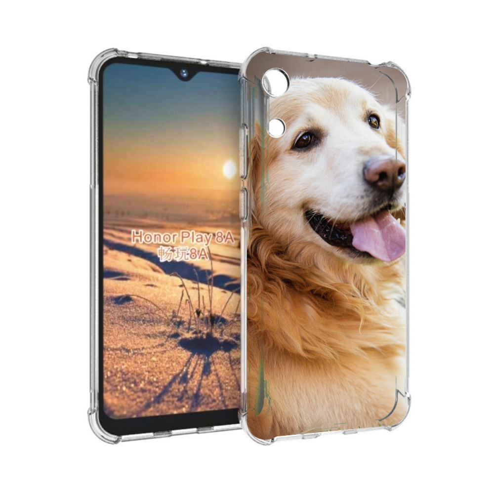 

Чехол бампер MyPads золотистыи ретривер для Honor 8A, Прозрачный, Tocco