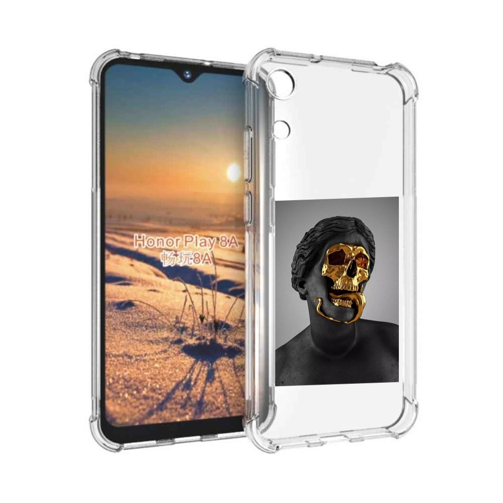 

Чехол бампер MyPads золотой череп в статуе для Honor 8A, Прозрачный, Tocco
