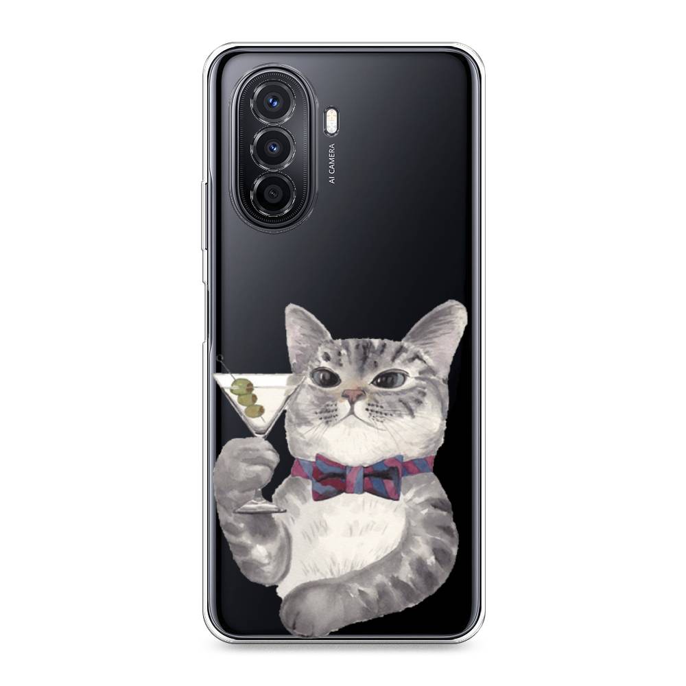 

Силиконовый чехол "Кот джентльмен" на Huawei Nova Y70, Кот джентльмен