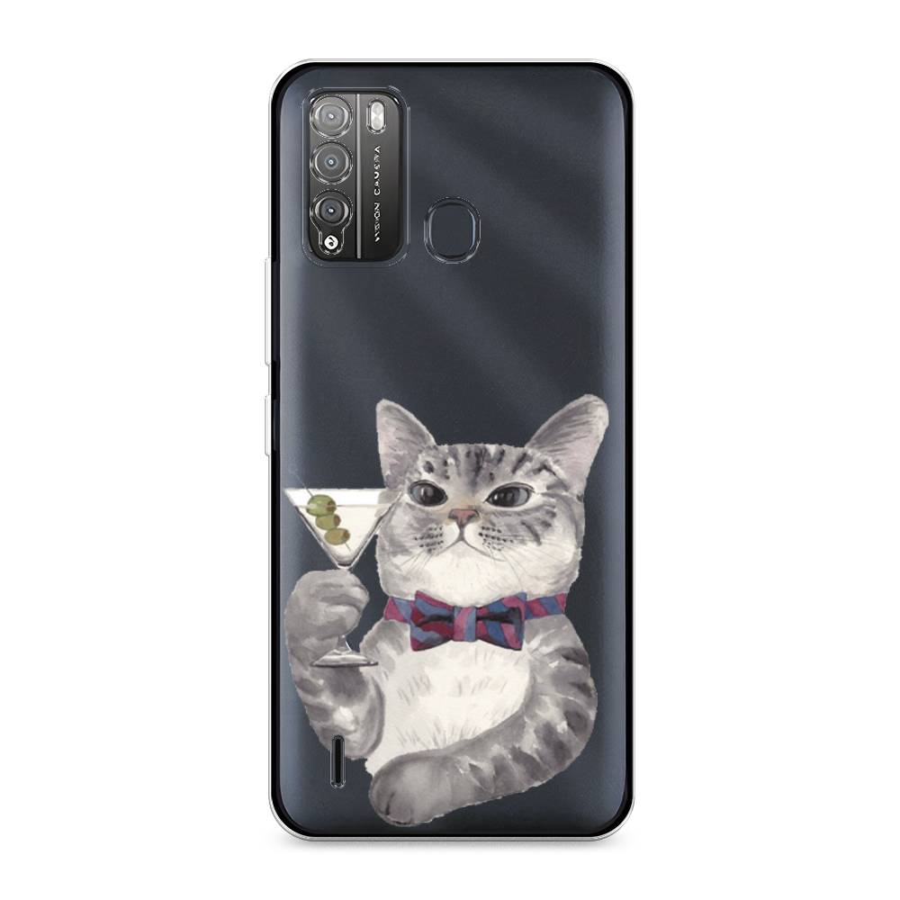 

Силиконовый чехол "Кот джентльмен" на Itel Vision 1 Pro, Кот джентльмен
