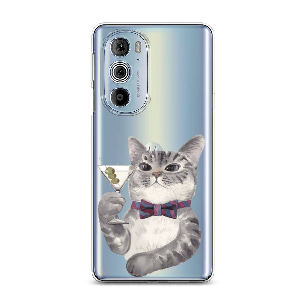 

Силиконовый чехол "Кот джентльмен" на Motorola Edge 30 Pro, Кот джентльмен