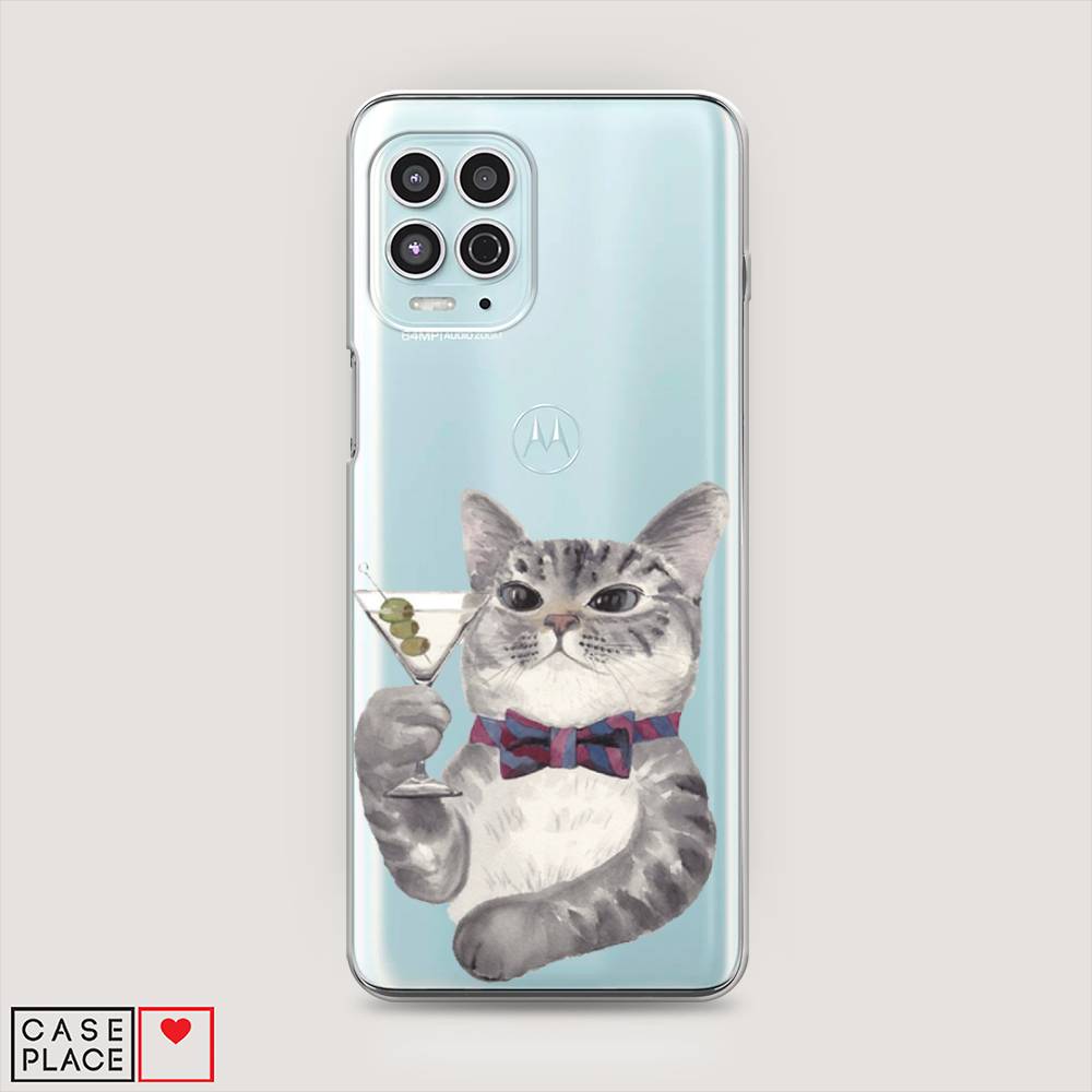 

Силиконовый чехол "Кот джентльмен" на Motorola Moto G100, Кот джентльмен