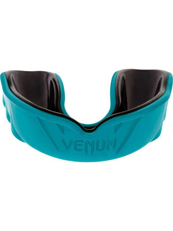 Капа боксерская с футляром Venum Challenger Cyan/Black