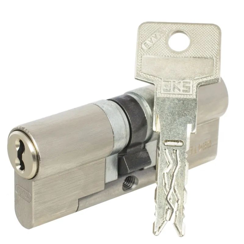 

Цилиндр EVVA 3KS кл/кл 107мм (46+61) мат.никель, Серебристый, 3KS