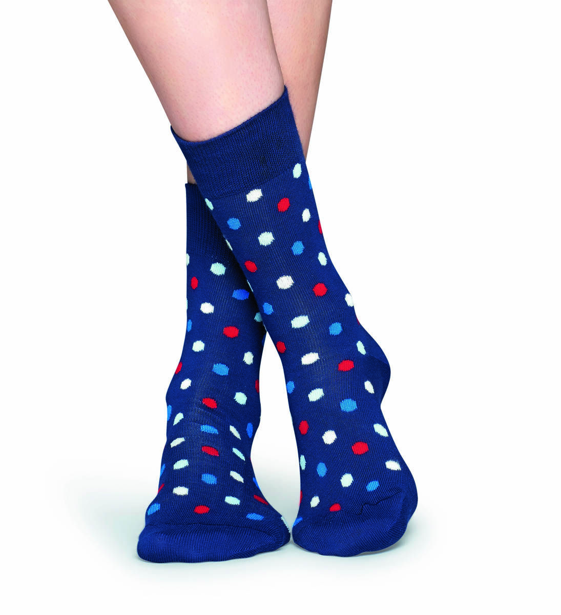 Носки унисекс Happy socks Dot Sock DOT01 синие 36-40