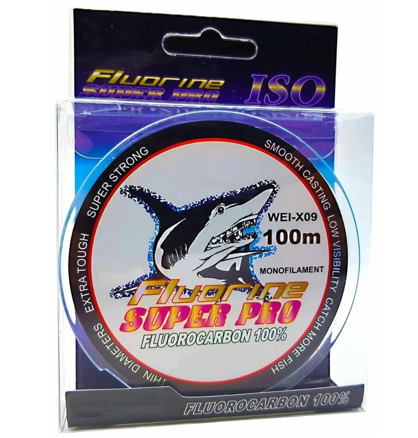 

Леска Shark Fluorocarbon 100% d-0.18mm, Прозрачный, WEI-X09