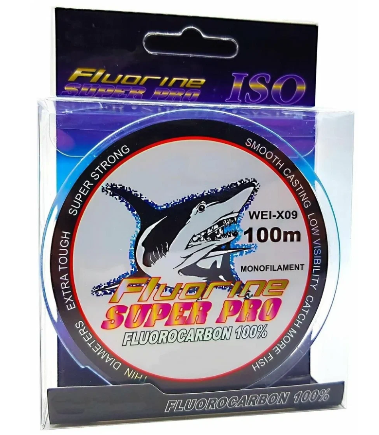 

Леска Shark Fluorocarbon 100% d-0.28mm, Прозрачный, WEI-X09