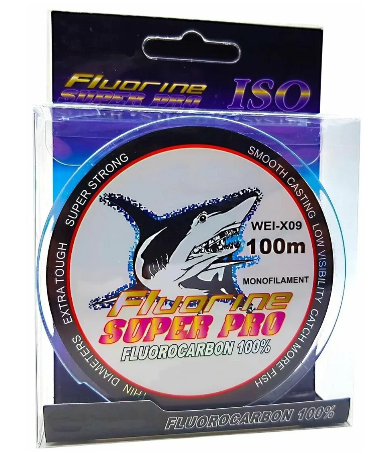 

Леска Shark Fluorocarbon 100% d-0.40mm, Прозрачный, WEI-X09