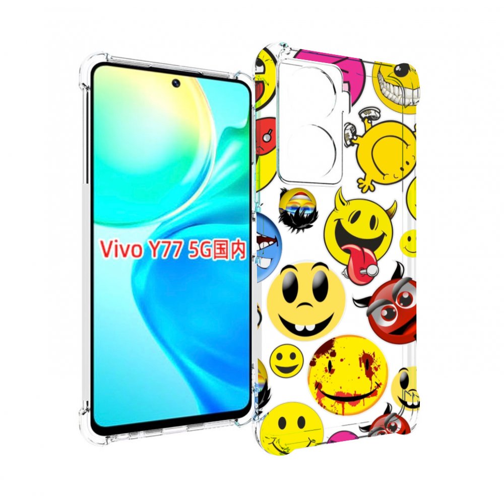 

Чехол MyPads Смайлики для Vivo Y77 5G, Прозрачный, Tocco