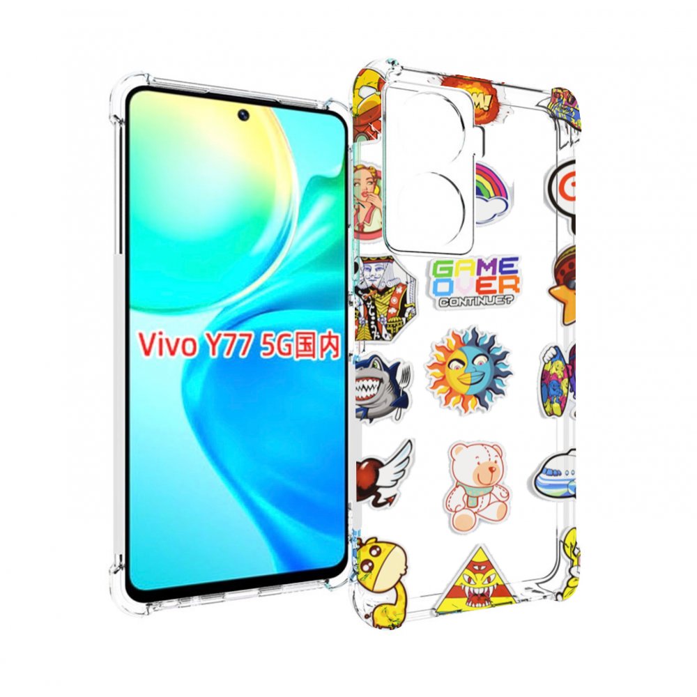 

Чехол MyPads Стикеры для Vivo Y77 5G, Прозрачный, Tocco