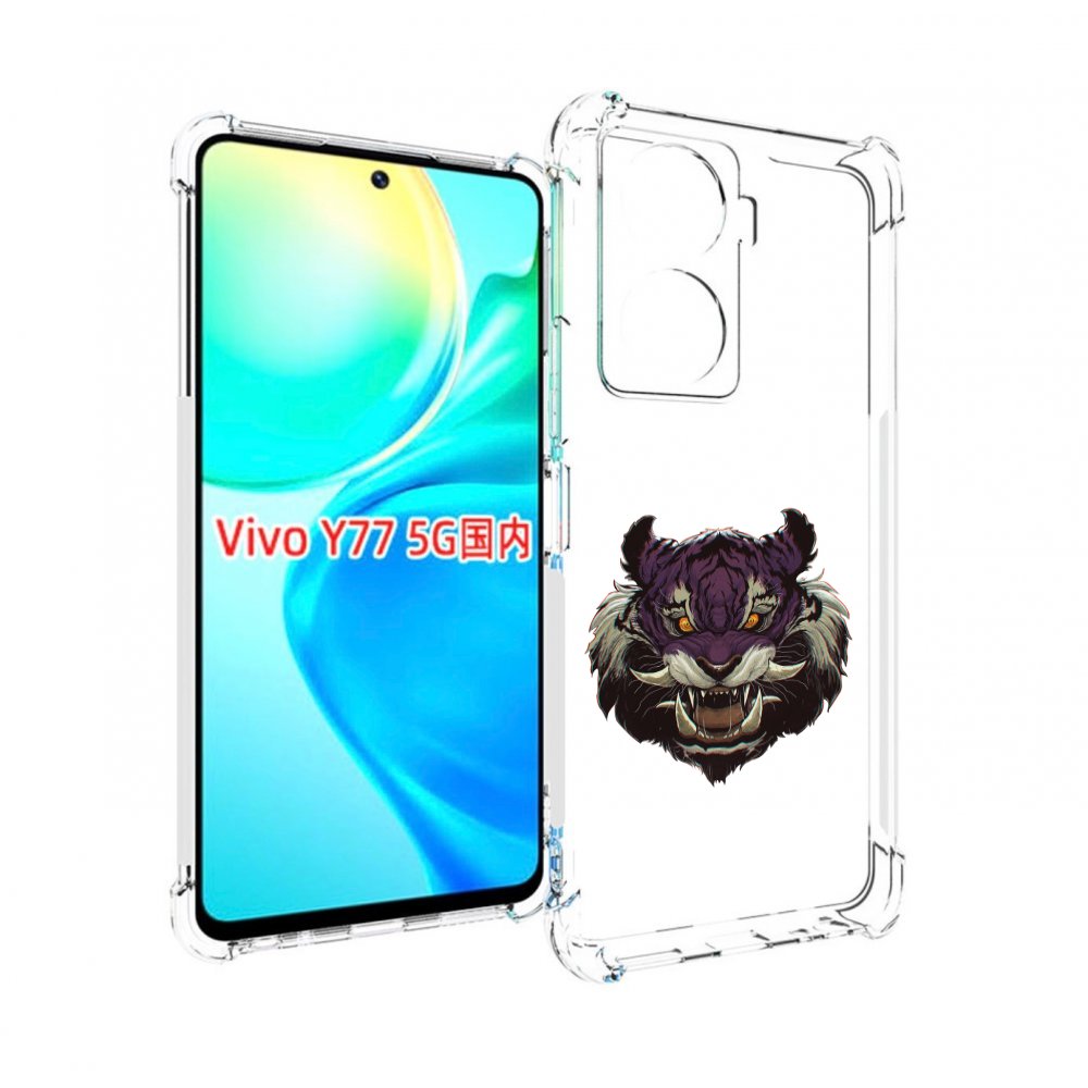 

Чехол MyPads Страшный-тигр для Vivo Y77 5G, Прозрачный, Tocco