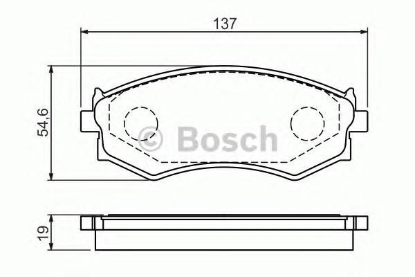 

Комплект тормозных колодок BOSCH 0986461139