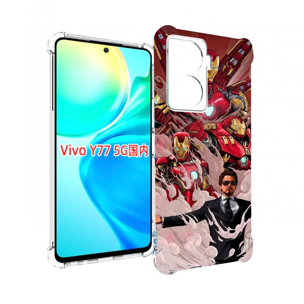 

Чехол MyPads Тони-Старк-и-костюмы для Vivo Y77 5G, Прозрачный, Tocco