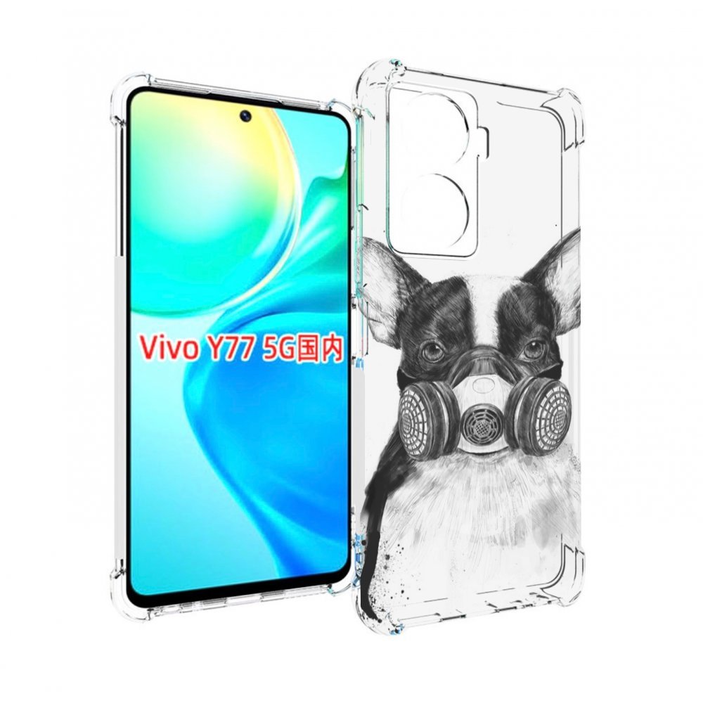 

Чехол MyPads Французский бульдог для Vivo Y77 5G, Прозрачный, Tocco