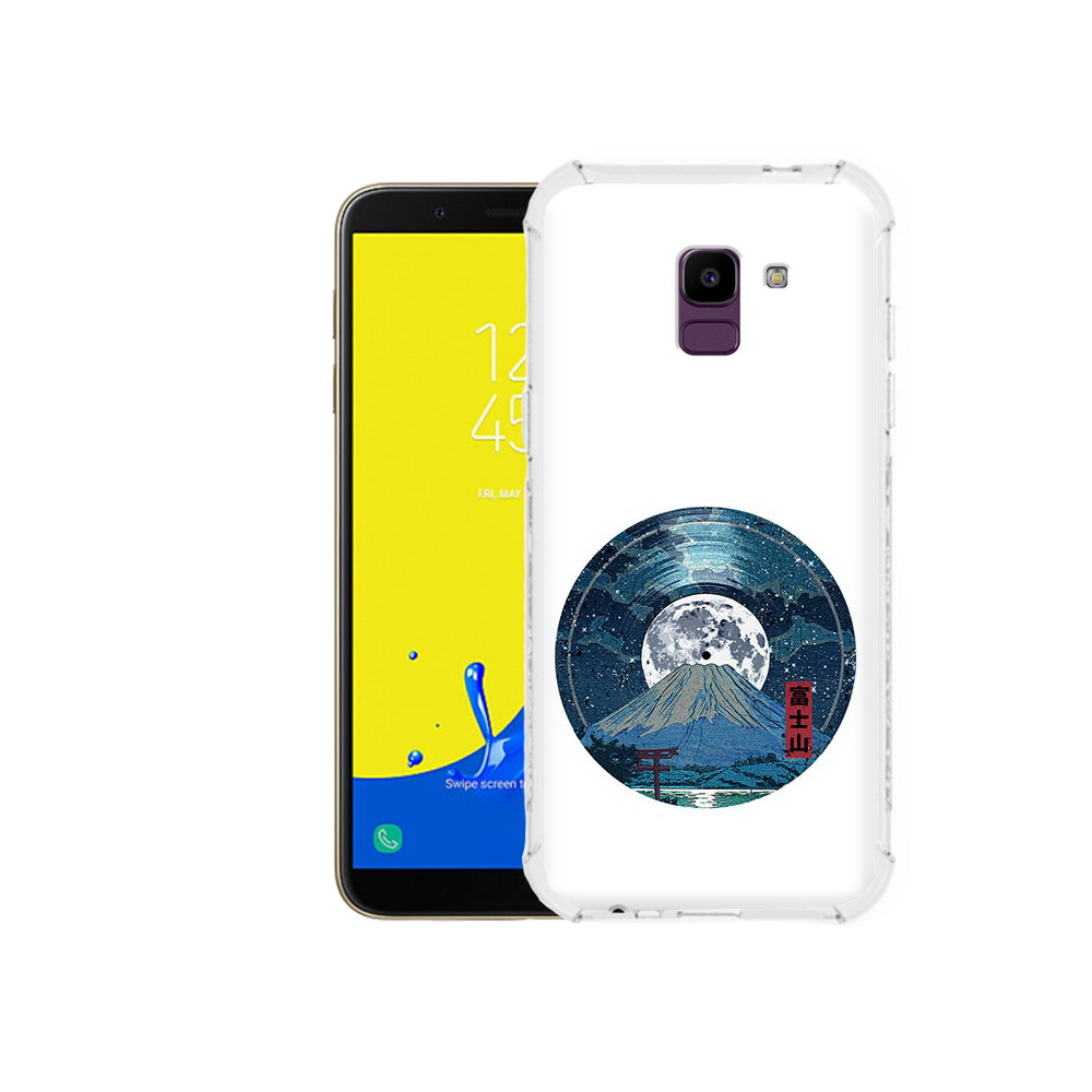 

Чехол MyPads Tocco для Samsung Galaxy J6 (2018) нарисованная виниловая гора с луной, Прозрачный, Tocco