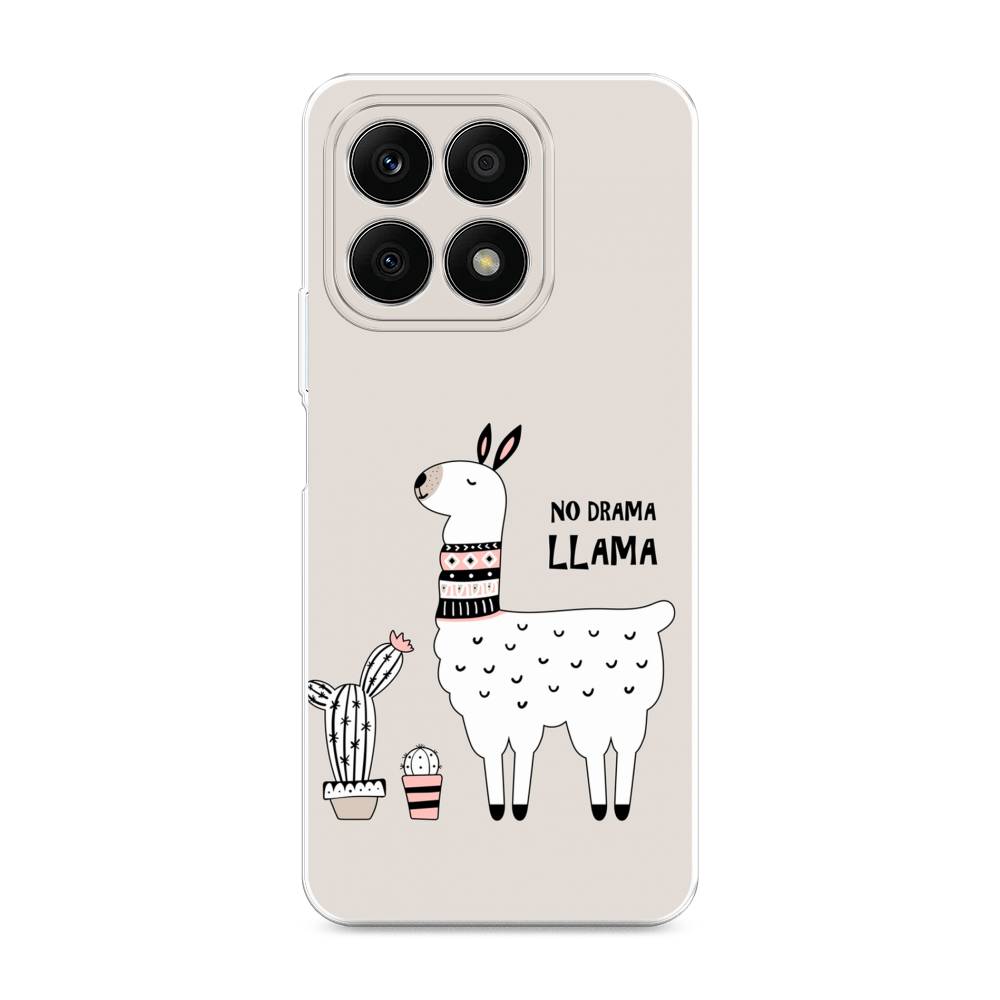 

Чехол Awog на Honor X8A "No drama LLama", Бежевый;серый;белый, 6120750-2