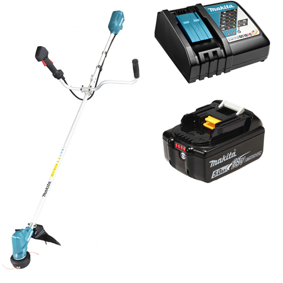 

Триммер аккумуляторный Makita DUR190UX3RT 18В 1х5Ач, з/у, DUR190UX3RT