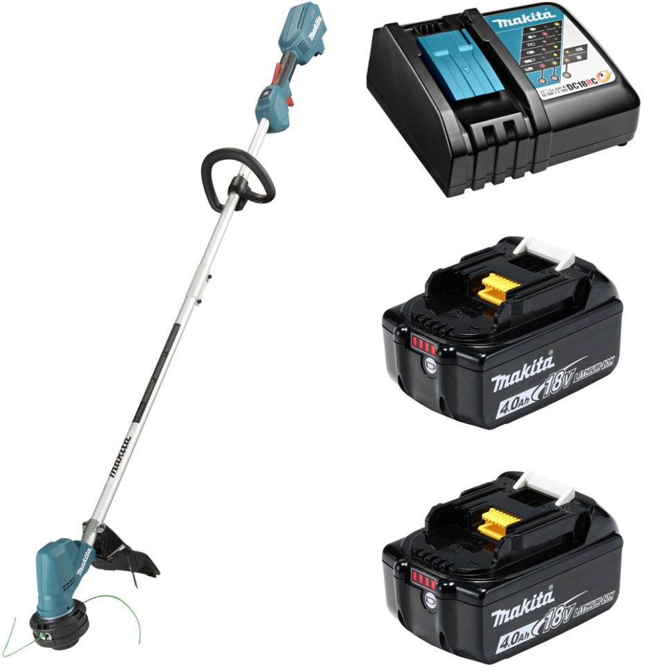 

Триммер аккумуляторный Makita DUR192LRM2 18В 2х4Ач, з/у, DUR192LRM2